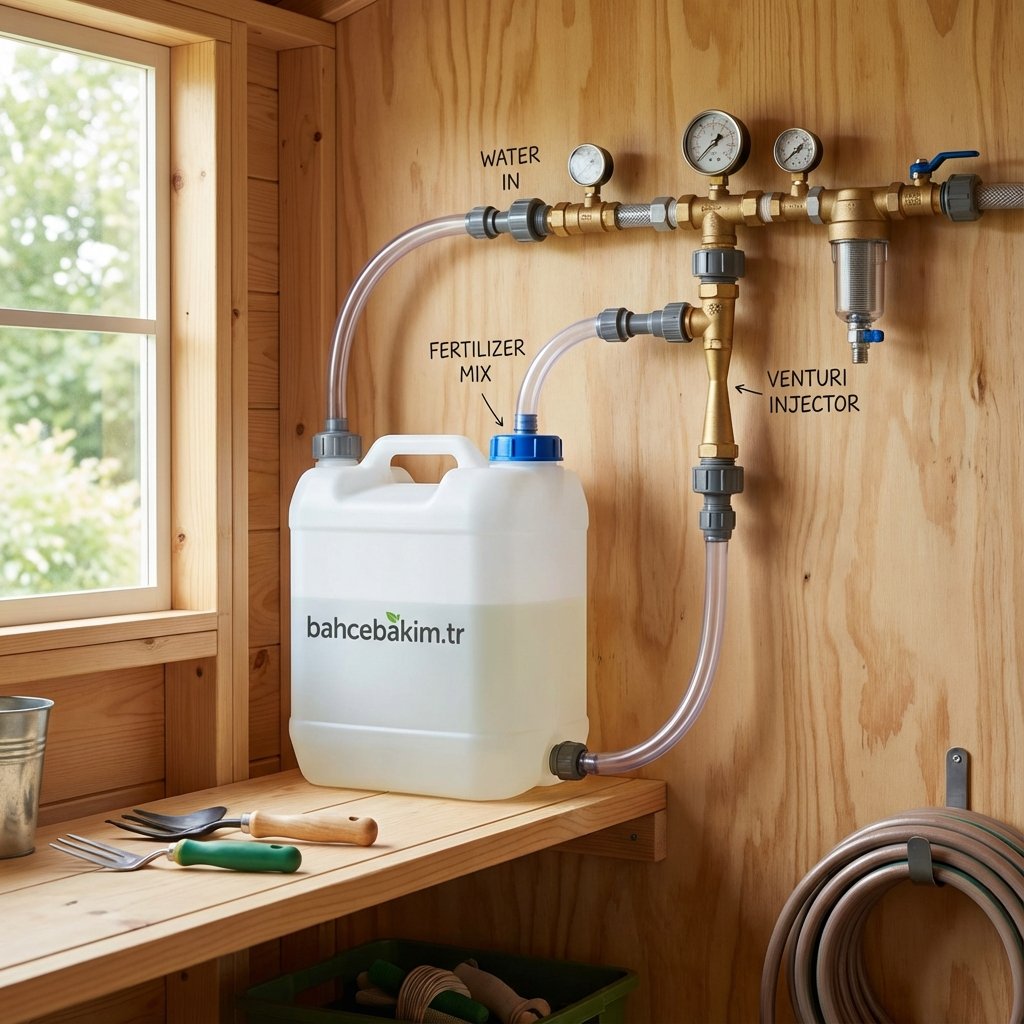 Sularken Besleyin: 5 Adımda Otomatik Gübreleme (Fertigasyon) Sistemi - bahcebakim.tr profesyonel rehber