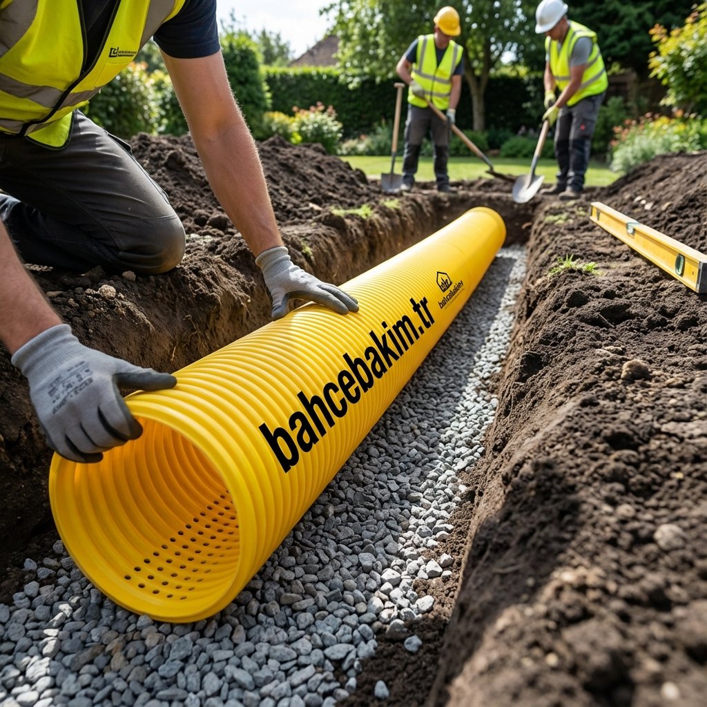 Perfore Boru Montajı ve Yönü - bahcebakim.tr uygulama adımı