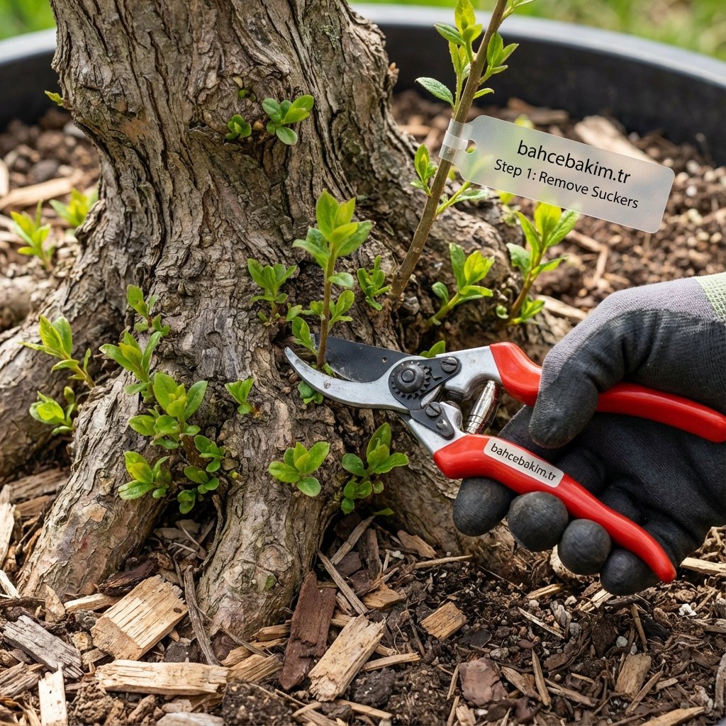 Obur Dalların (Sucker) Temizliği - bahcebakim.tr uygulama adımı