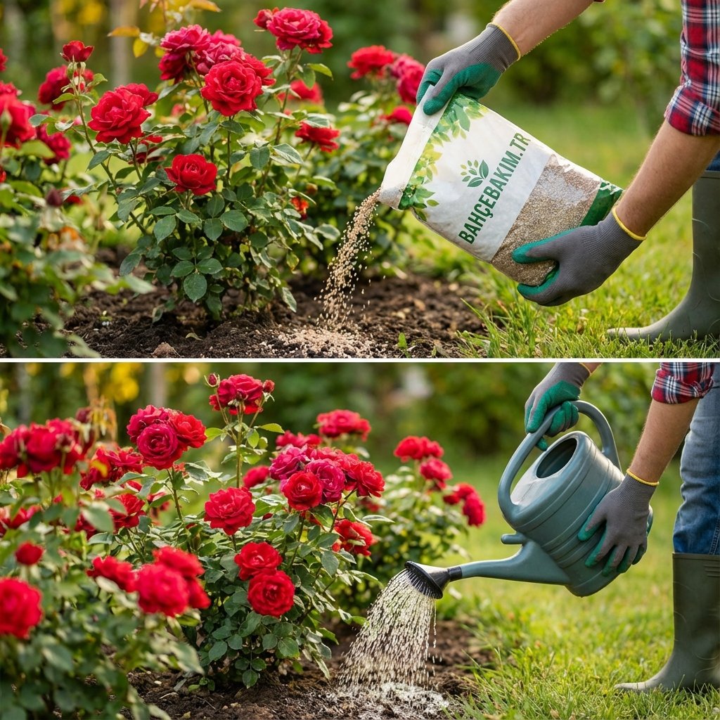 Özel Gül Besini ile Canlandırma - bahcebakim.tr uygulama adımı