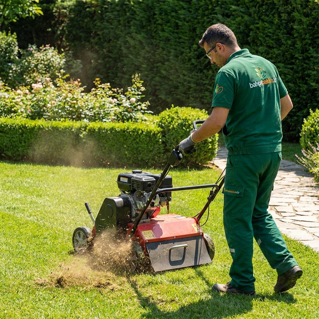 Verticut (Dikey Kesim) Uygulaması - bahcebakim.tr uygulama adımı